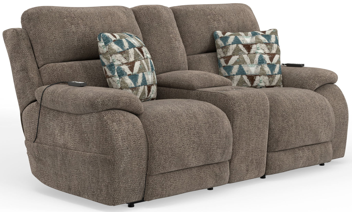Joya - Power Headrest Power Lay Flat Reclining Console Loveseat With CR3 Heat/Massage/Lumbar/ZG