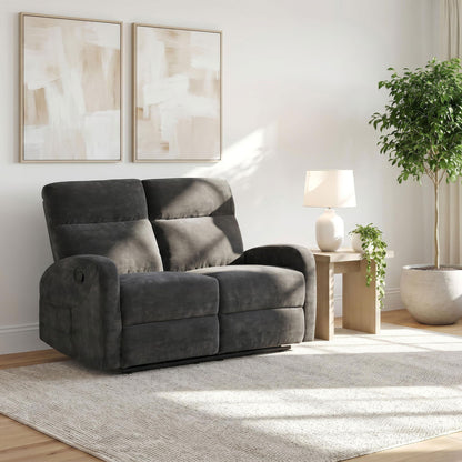 Hamilton Chenille Manual Reclining Loveseat Charcoal Grey