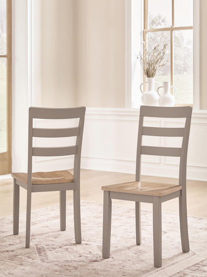 Harperfeld - Dining Room Side Chair (Set of 2) - Natural / Gray