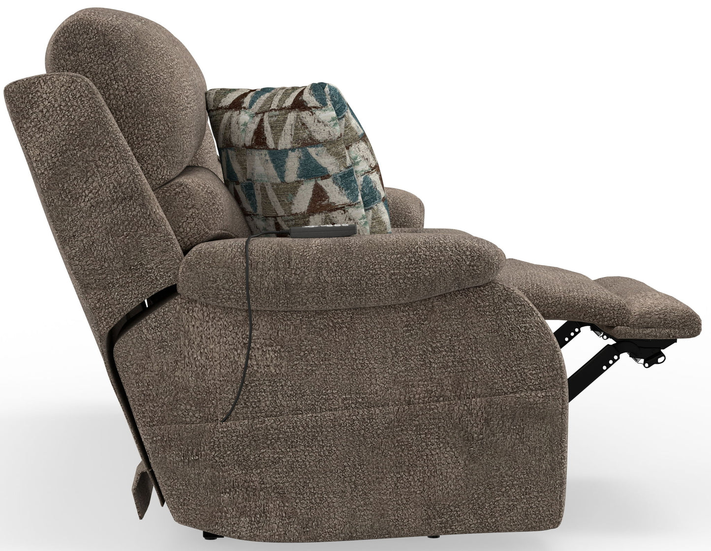 Joya - Power Headrest Power Lay Flat Reclining Console Loveseat With CR3 Heat/Massage/Lumbar/ZG