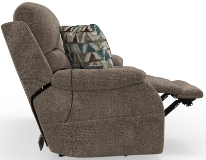 Joya - Power Headrest Power Lay Flat Reclining Console Loveseat With CR3 Heat/Massage/Lumbar/ZG