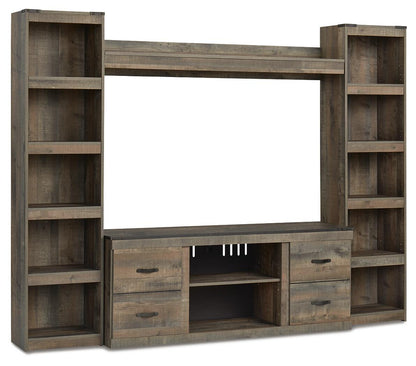Trinell - 4-Piece Entertainment Center With 60" TV Stand