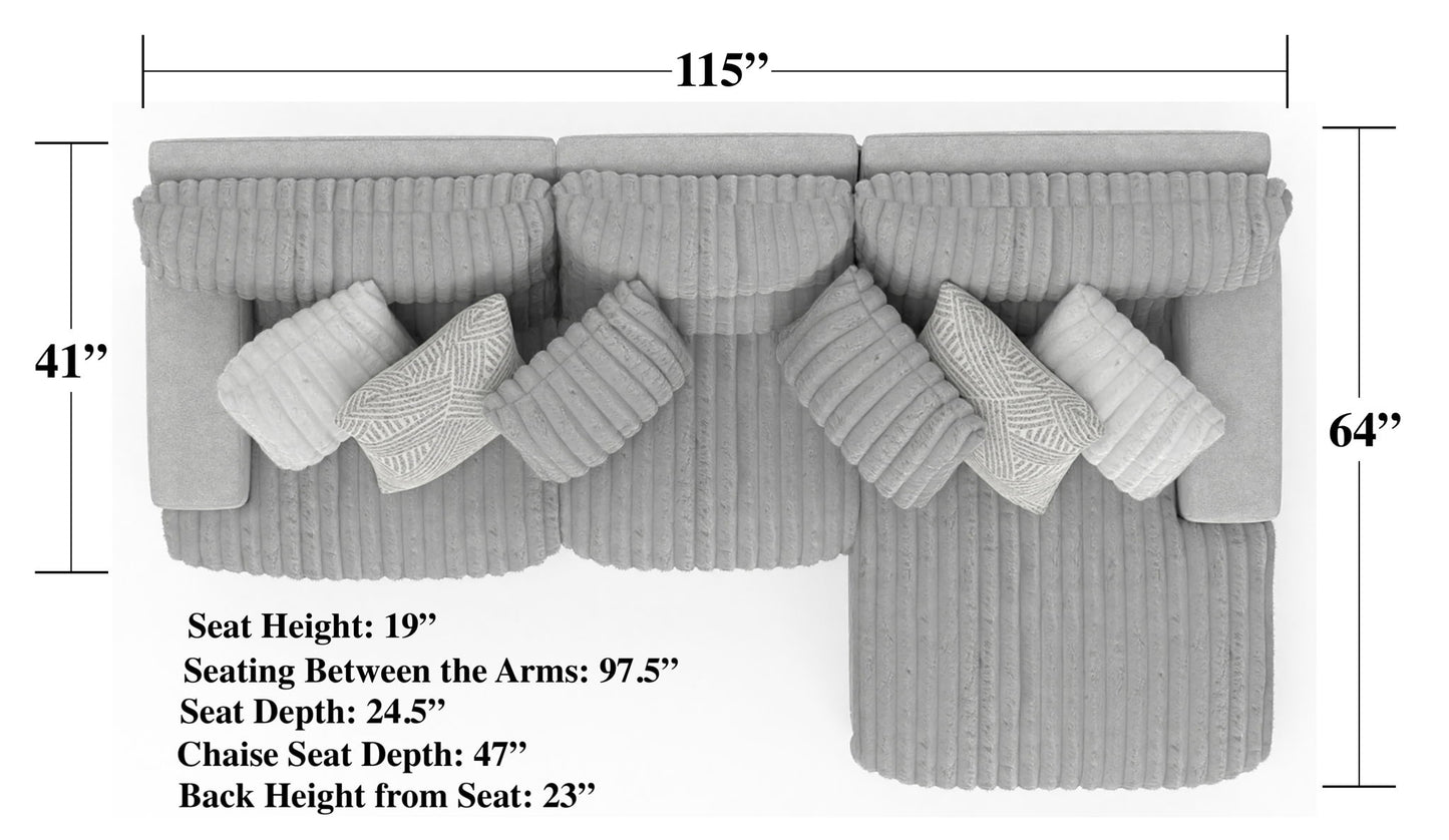 Abraxas - 3 Piece Reclining Sectional