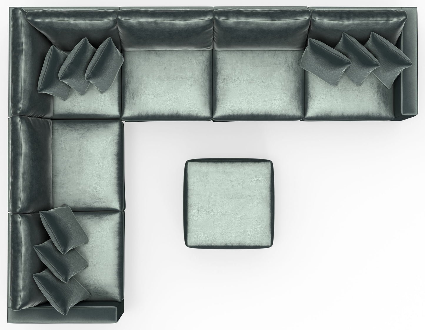 Remington - Modular Sofa And Cocktail Ottoman - Pine