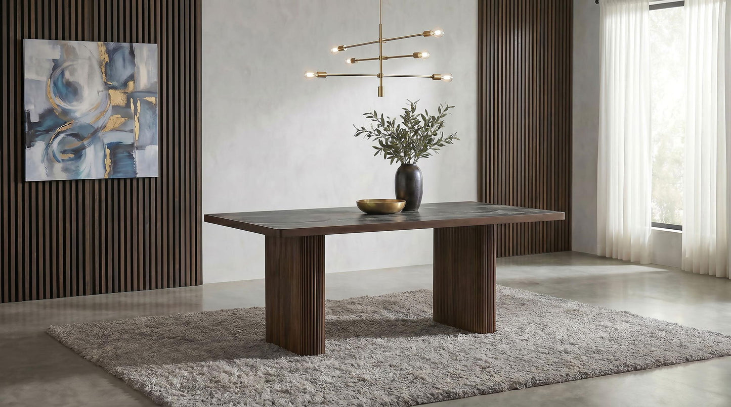 Parry 80-inch Smart Top Paladina Dining Table Dark Walnut