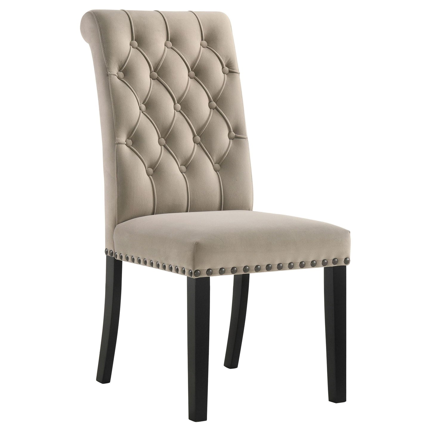 Alana Velvet Upholstered Dining Side Chair Sand (Set of 2)