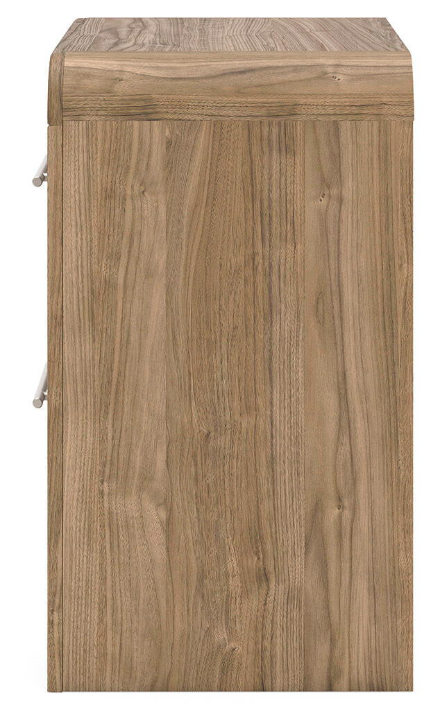Gramburg - Two Drawer Night Stand - Warm Natural Brown