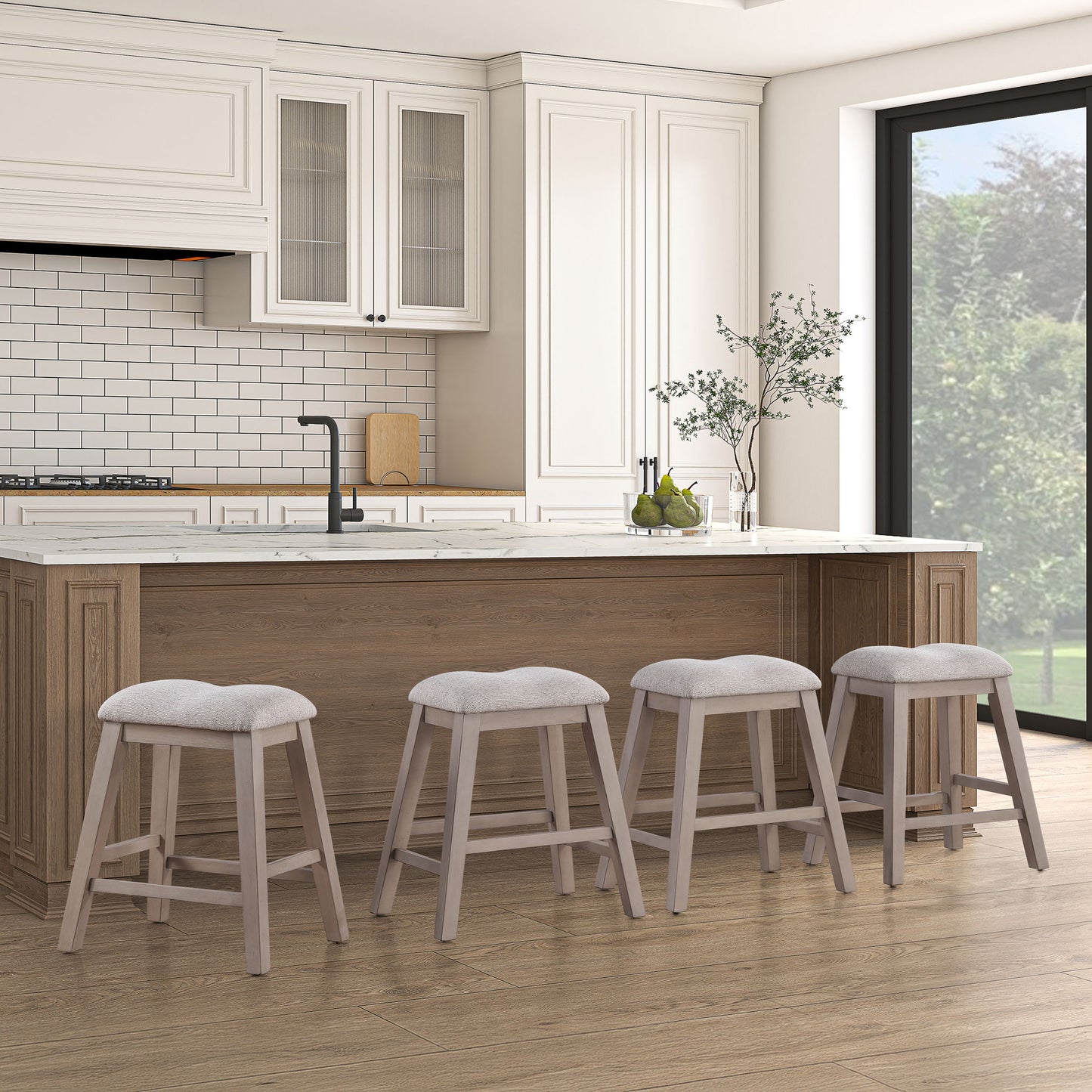 Taylor - Counter Stool - Light Brown / Gray