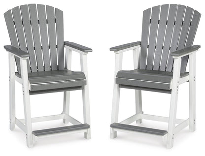 Transville - Barstool (Set of 2) - Gray / White