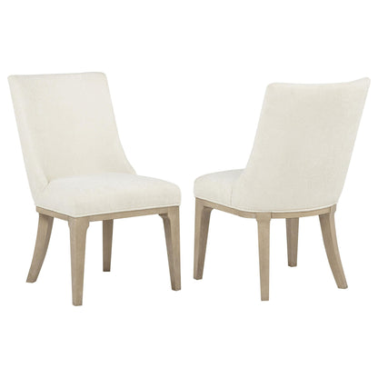 Lucaire Arched Upholstered Dining Side Chair Cream (Set of 2)