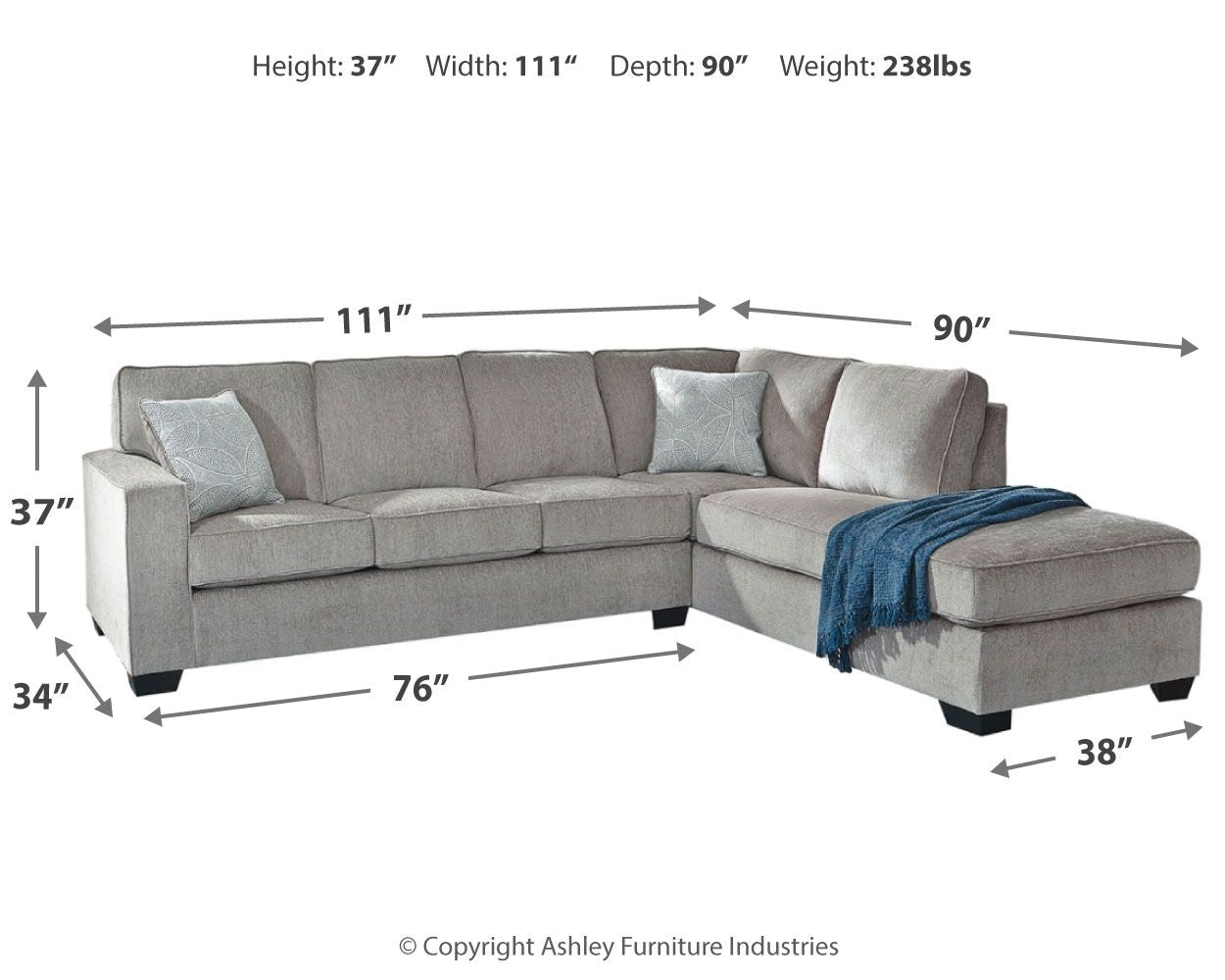 Altari - Sectional With Chaise