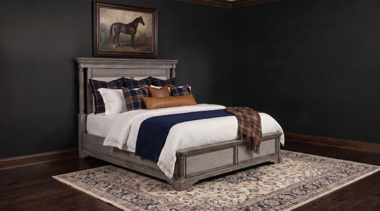 Cresswell Eastern King Upholstered Panel Bed Weathered Taupe