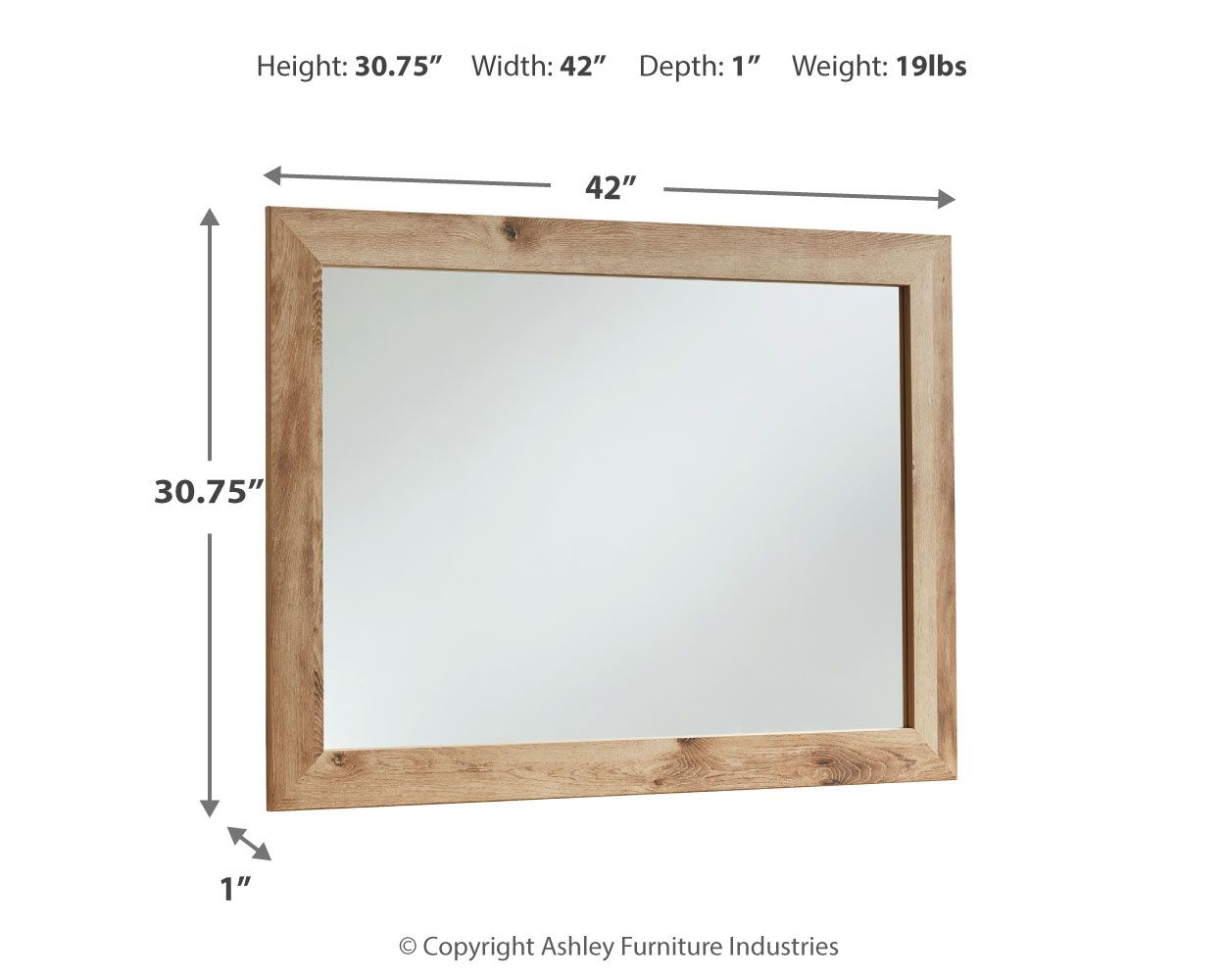 Hyanna - Bedroom Mirror - Tan Brown