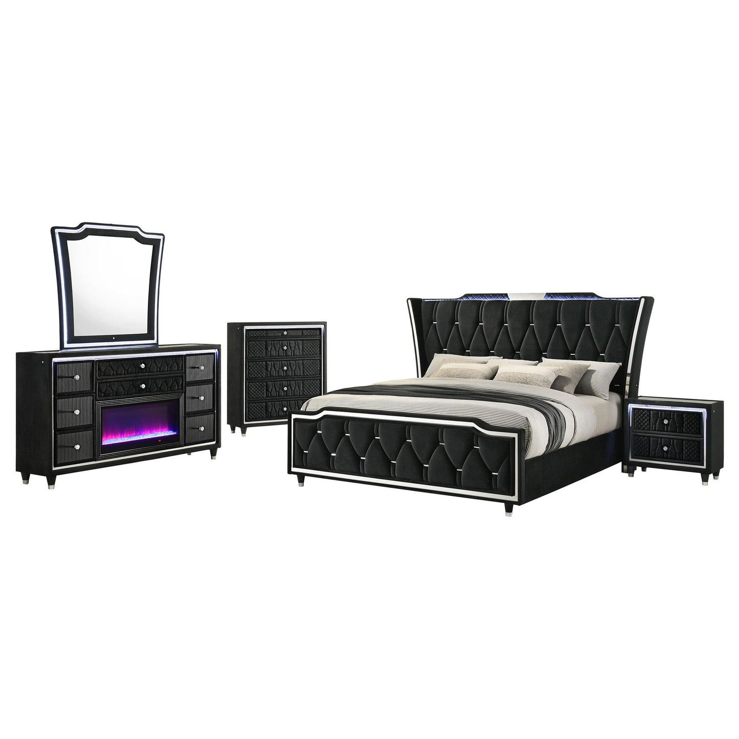 Lorient 5-piece California King Bedroom Set Black