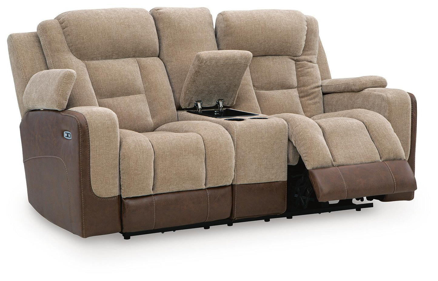 Mixed Motion - Power Reclining Loveseat With Console / Adjustable Headrest