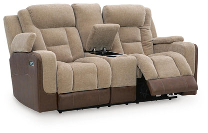 Mixed Motion - Power Reclining Loveseat With Console / Adjustable Headrest