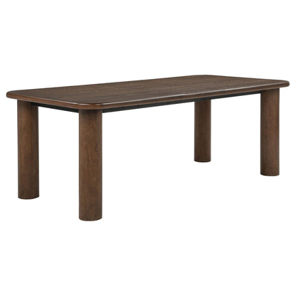 Faulkner 84-inch Extension Wood Dining Table Brown Oak