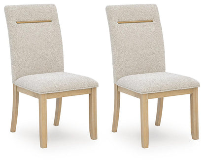 Lasinger - Dining Upholstered Side Chair (Set of 2) - Light Brown
