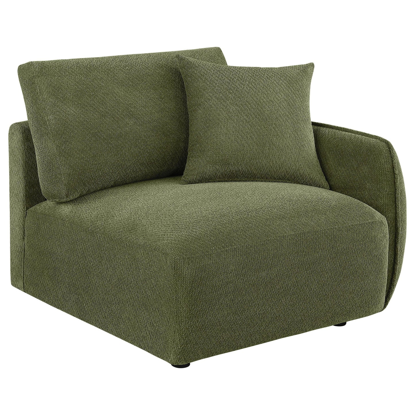 Elysia Fabric Upholstered Modular RAF Chair Green