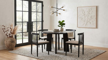 Strouse 5-piece Dining Set Wheat and Black