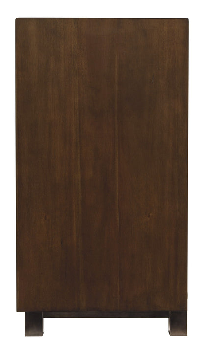 Starmore - 70" TV Stand With Glass/Stone Fireplace Insert - Brown
