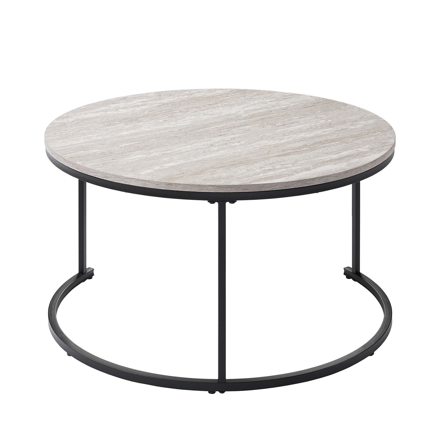 Forma - 4 Piece Occasional Set (1 Coffee, 1 Large End Table & 1 Stool, 1 Small End Table) - Black / White / Gray