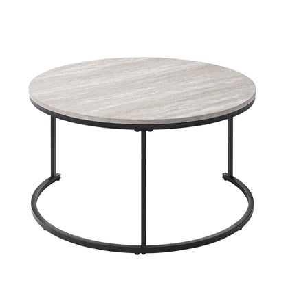 Forma - 4 Piece Occasional Set (1 Coffee, 1 Large End Table & 1 Stool, 1 Small End Table) - Black / White / Gray