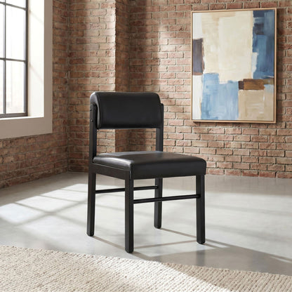 Kehoe Upholstered Dining Side Chair Black (Set of 2)