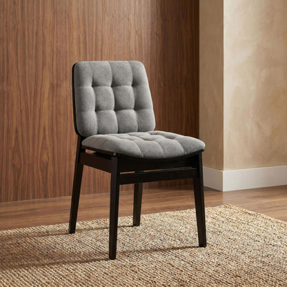 Redbridge Upholstered Side Chair Grey and Black (Set of 2)