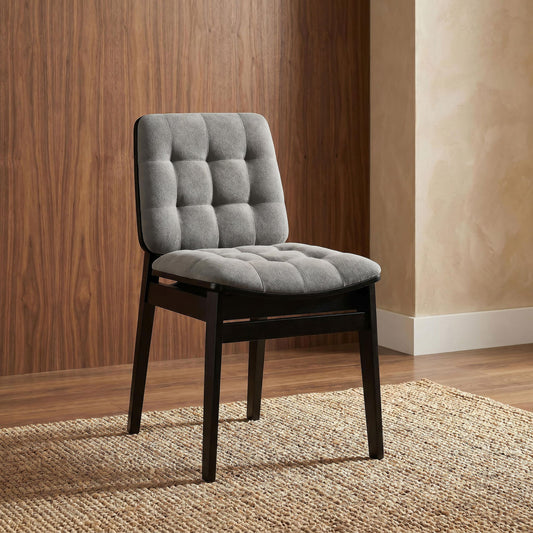 Redbridge Upholstered Side Chair Grey and Black (Set of 2)