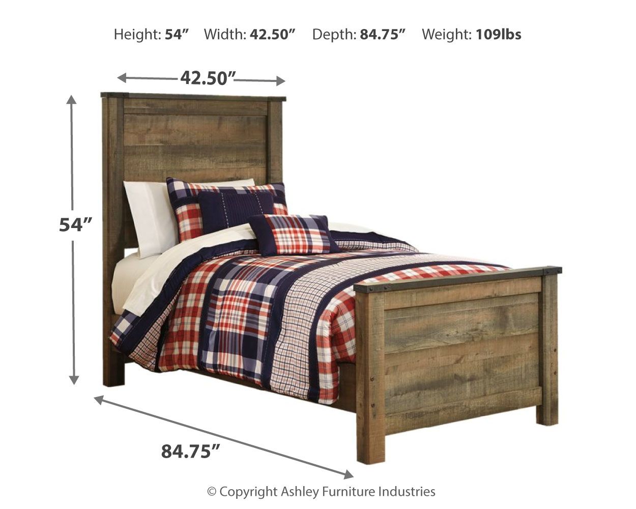 Trinell - Panel Bed
