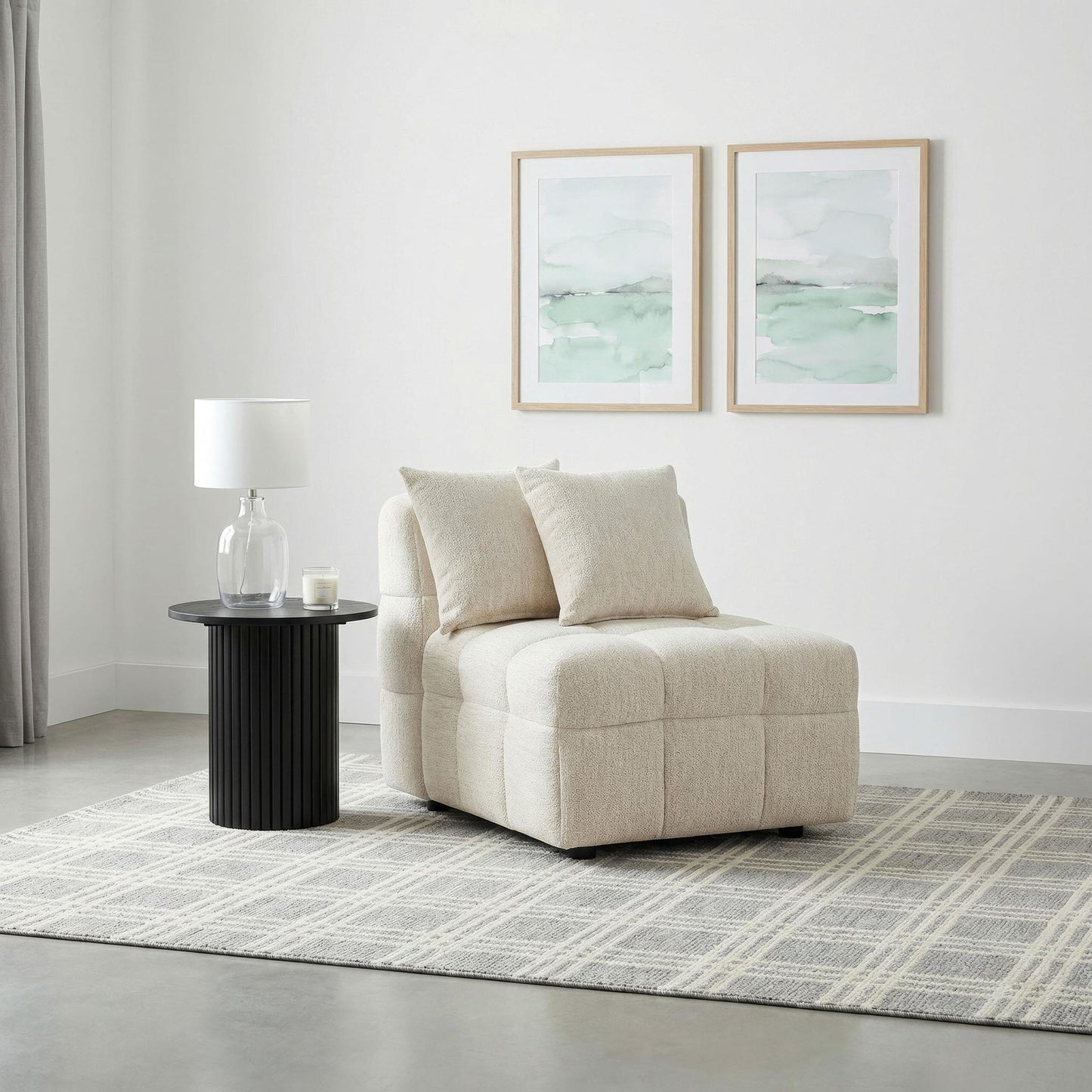 Amara Upholstered Armless Chair
