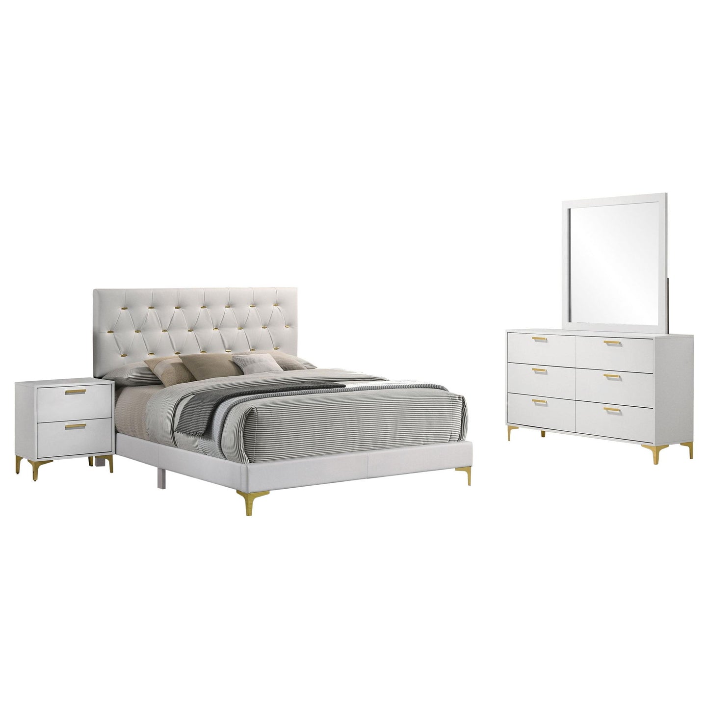 Kendall 4-piece Eastern King Bedroom Set White