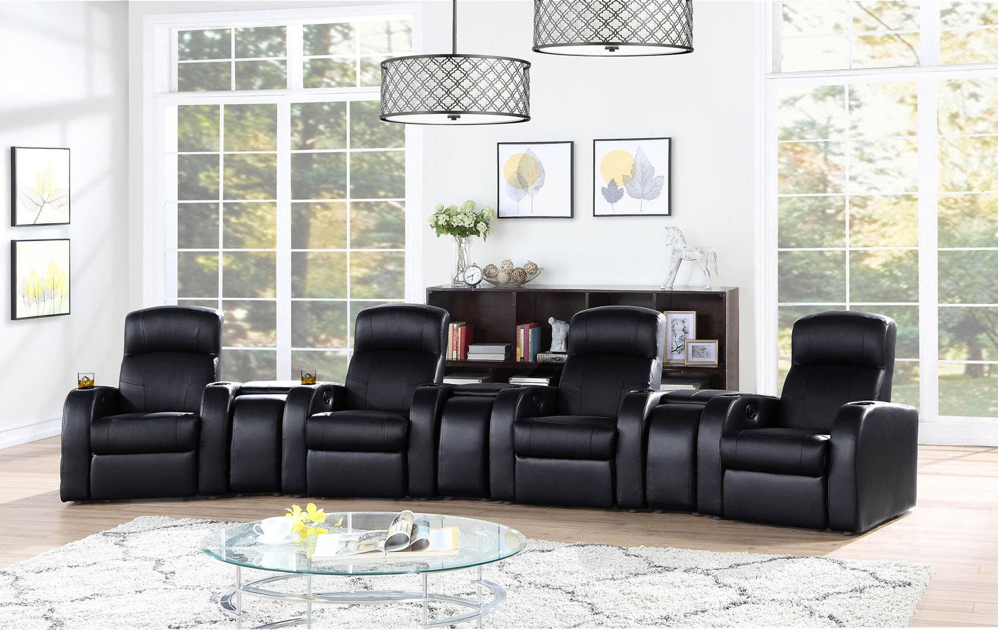 Cyrus 7-piece Upholstered Home Theater Seating