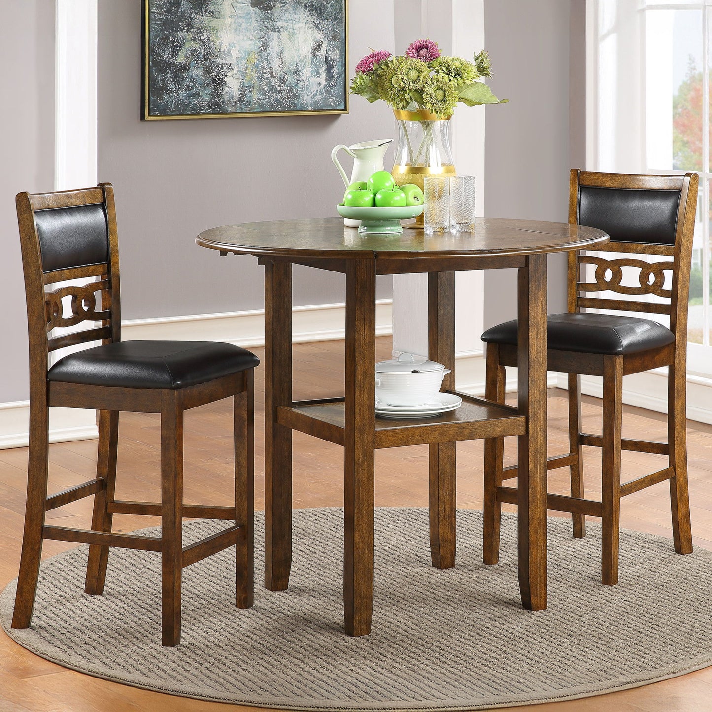 Gia - Counter Drop Leaf Table Set