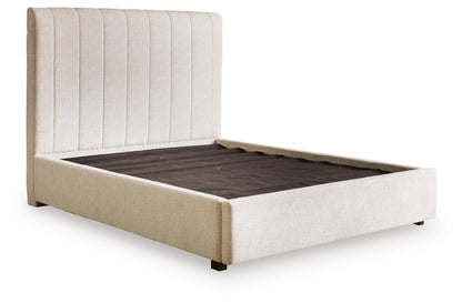 Brizmore - Queen Upholstered Storage Bed - Beige