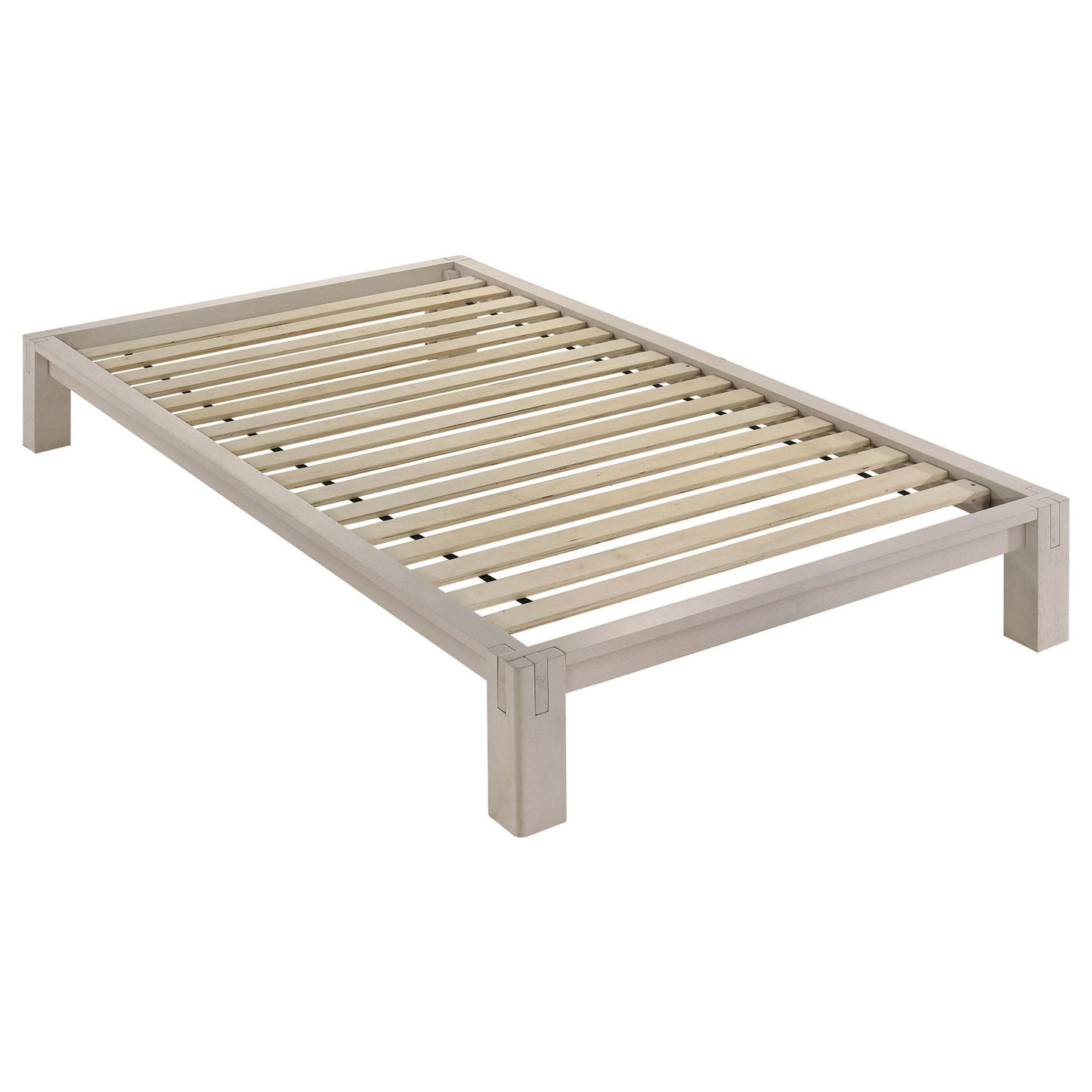 Gislen Twin Easy Assembly Wood Platform Bed White