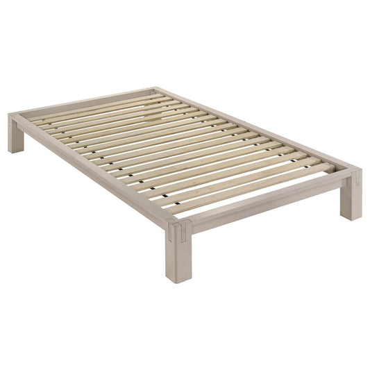 Gislen Twin Easy Assembly Wood Platform Bed White