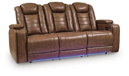 Gruaro - Power Reclining Sofa With Adjustable Headrest - Amber