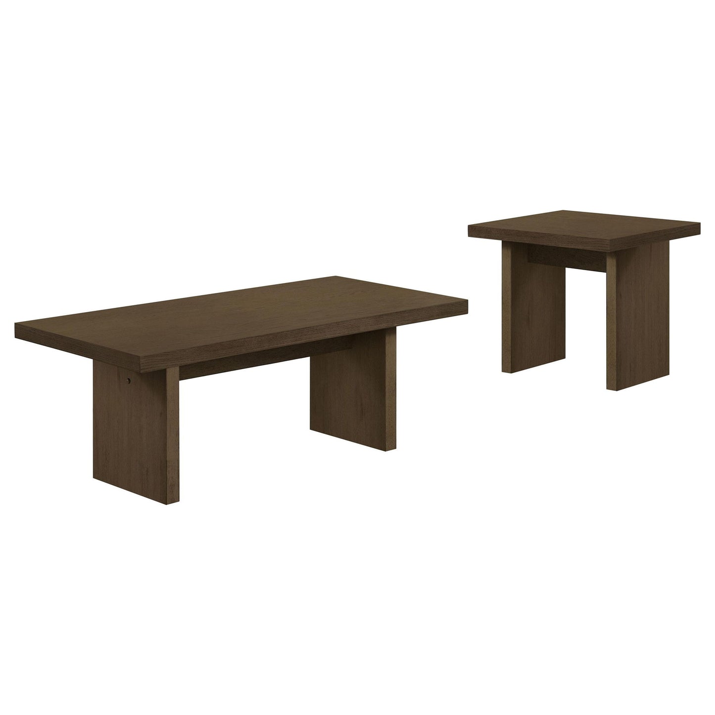 Decker 2-piece Coffee and End Table Set Walnut