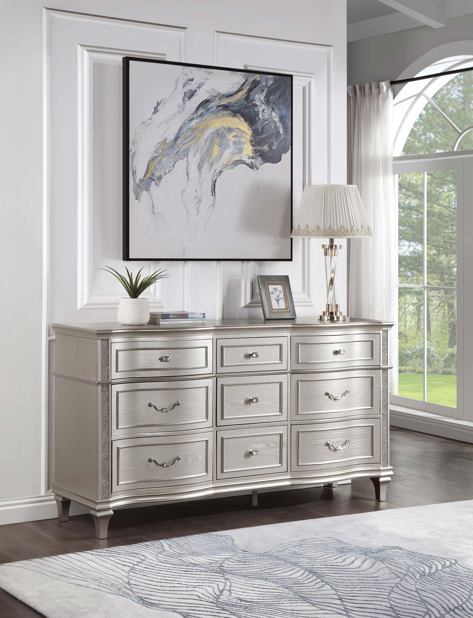 Evangeline 9-drawer Dresser Silver Oak – Lancaster's Furniture to Go