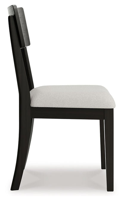 Portdown - Dining Upholstered Side Chair (Set of 2) - Black
