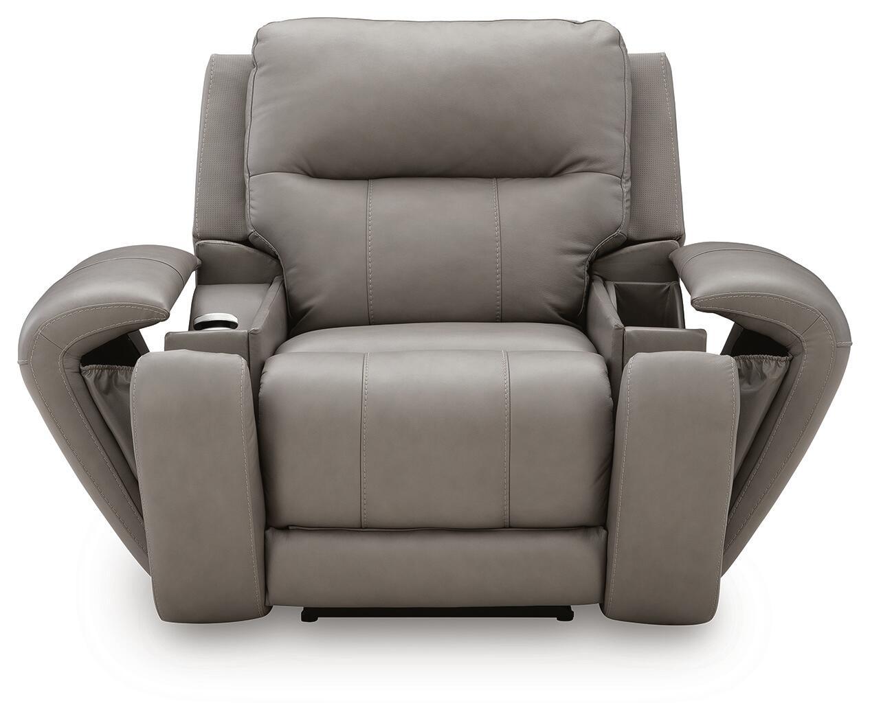 Real Moments - Power Recliner With Audio Seating - Ash