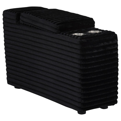 Collins Upholstered Modular Storage Console Black