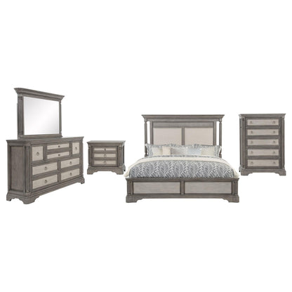 Cresswell 5-piece Eastern King Bedroom Set Weathered Taupe