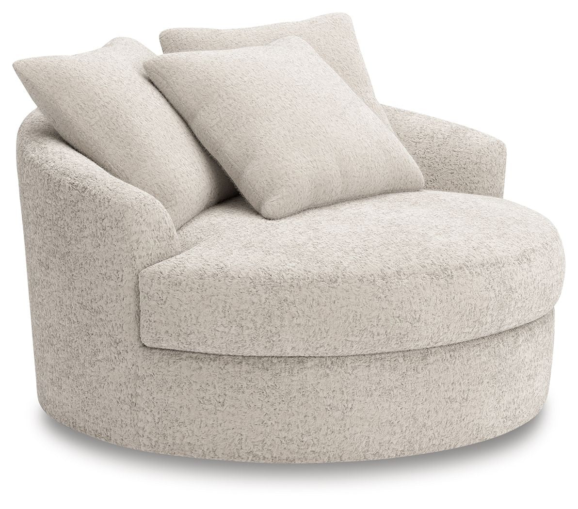 Cuddle Plush - 3 Pc. - 3-Piece Sectional, Chair And Ottoman - Arctic