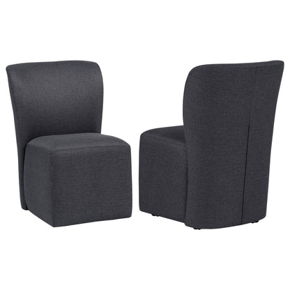 Jaelynn Upholstered Parsons Dining Side Chair Charcoal (Set of 2)