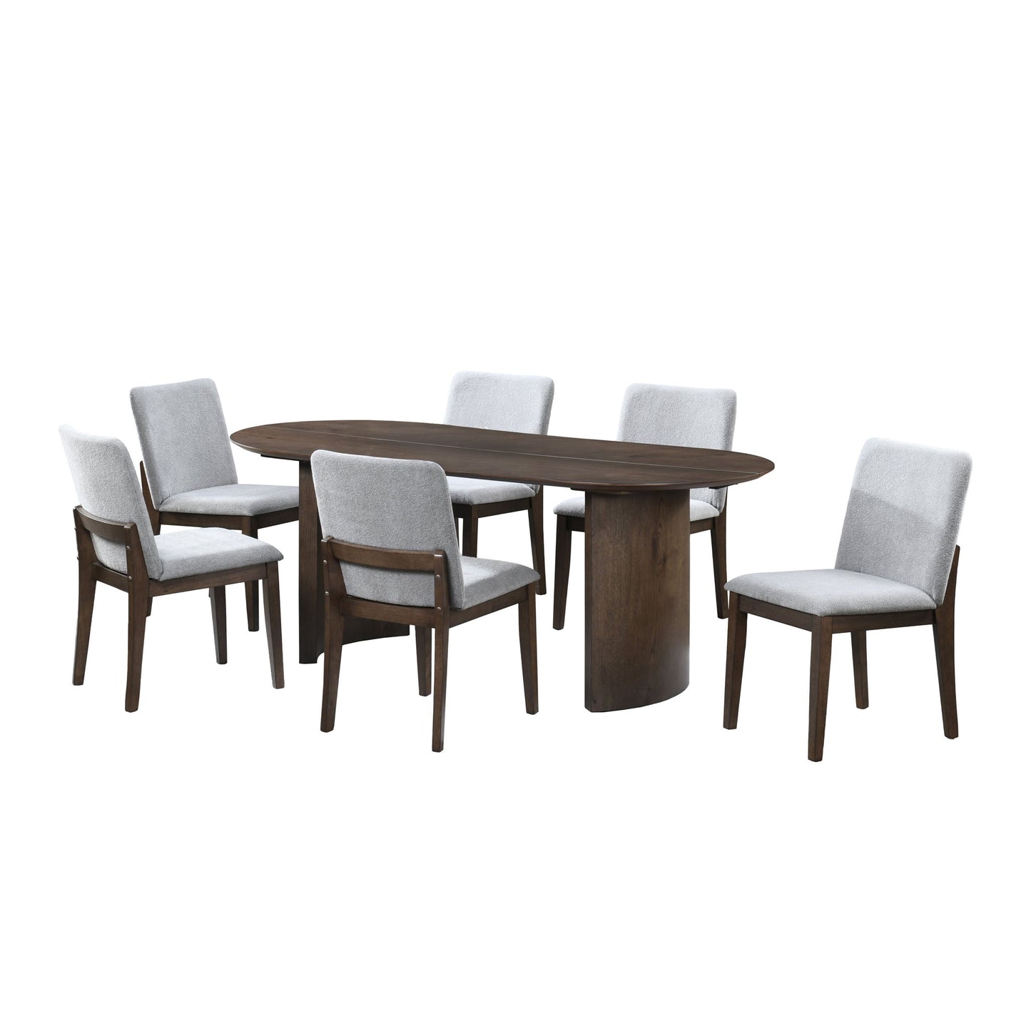 Kody - 79" Oval Fixed-Top Dining Table Set