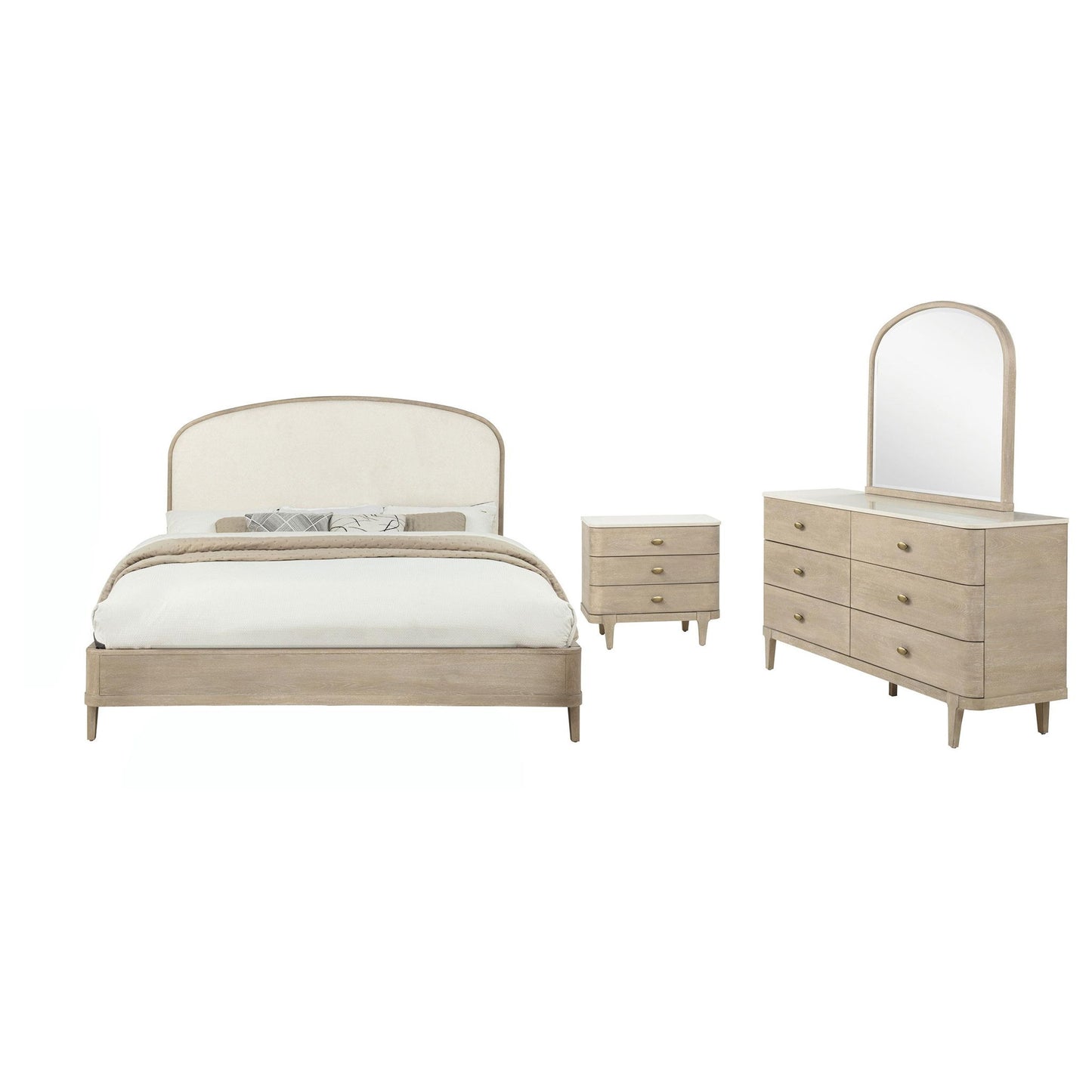 Lucaire 4-piece California King Bedroom Set Sandstone