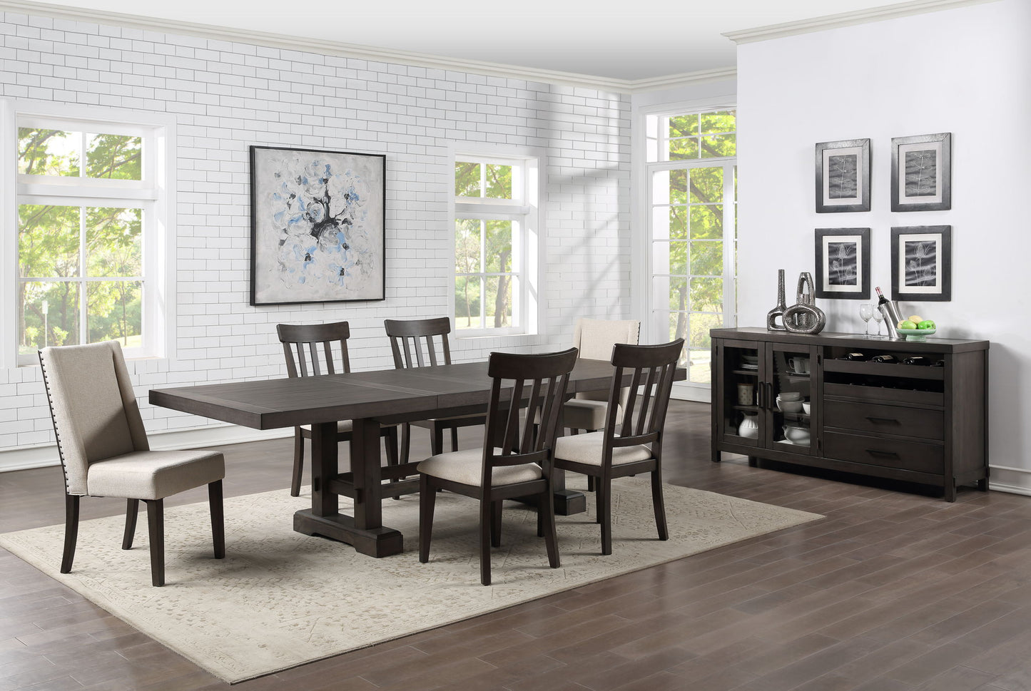 Napa - Upholstered Side Chair - Dark Brown